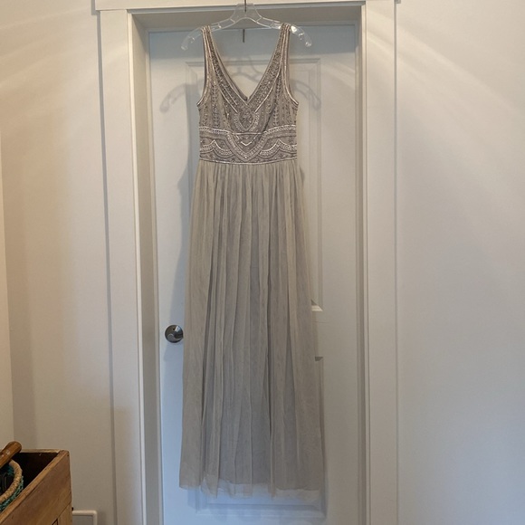 Anthropoligie BHLDN Iris Sterling Gown , Size 10, silver-gray - Picture 7 of 7